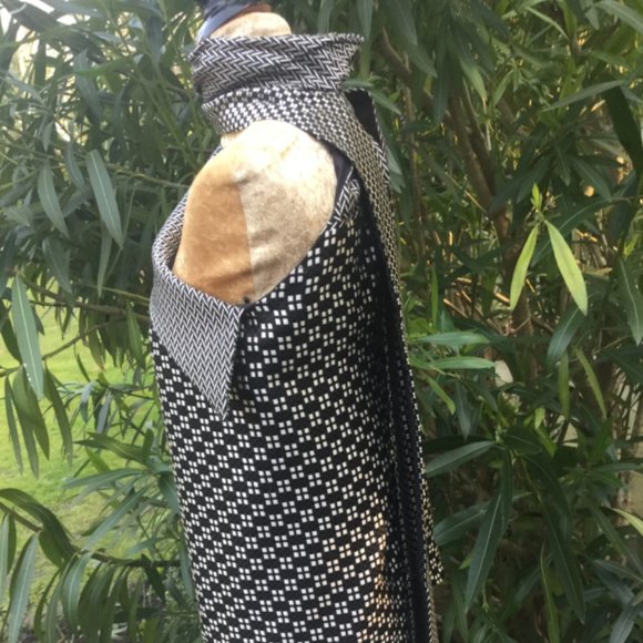 New Haider Ackermann Fall 2013 jacquard weave scarf collar one shoulder blouse - Picture 9 of 14